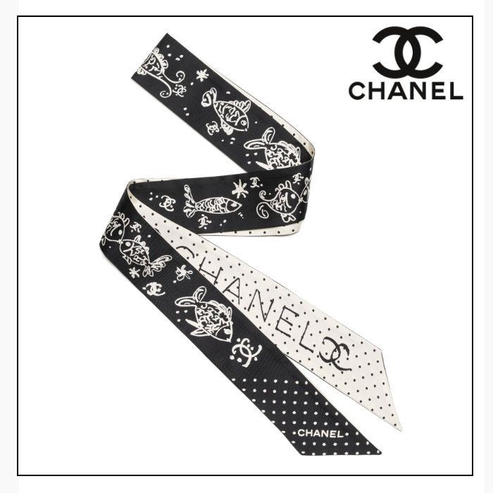 安心国内発送 25C【CHANEL】マリンモチーフ ツイリー ヘアバンド