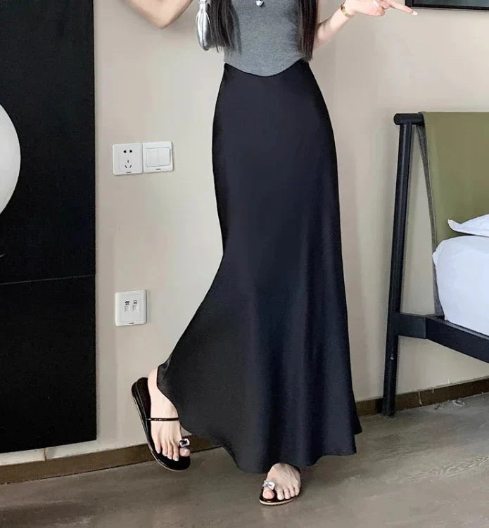 Aveline Satin Flare Skirt – coolfairy