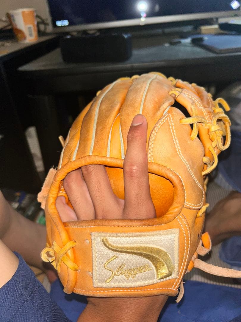 の*ー様 久保田スラッガー　軟式グローブ 内野用　オレンジ 久保田スラッガー（KUBOTA SLUGGER） 野球 軟式グローブ 大人用 軟式